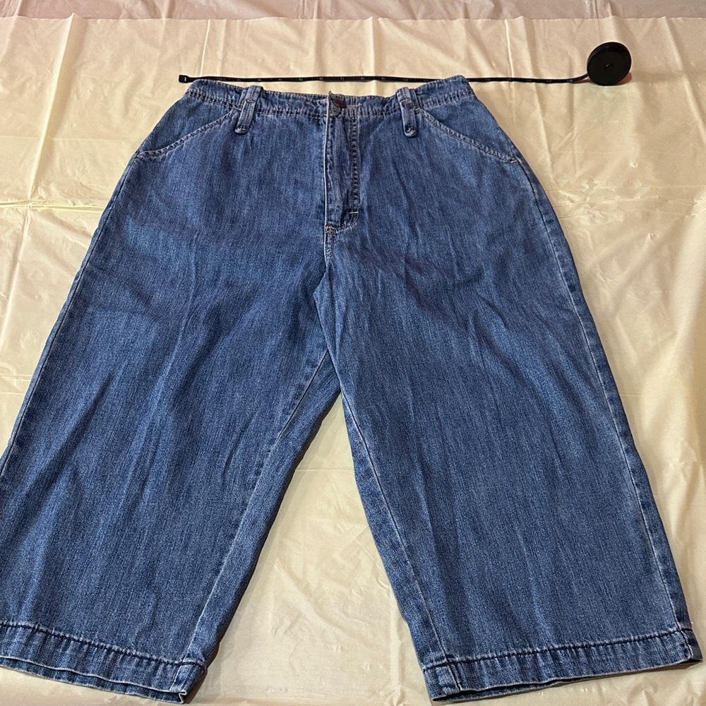 Womens Lee Blue Denim Wide-Leg Jeans Size 8P